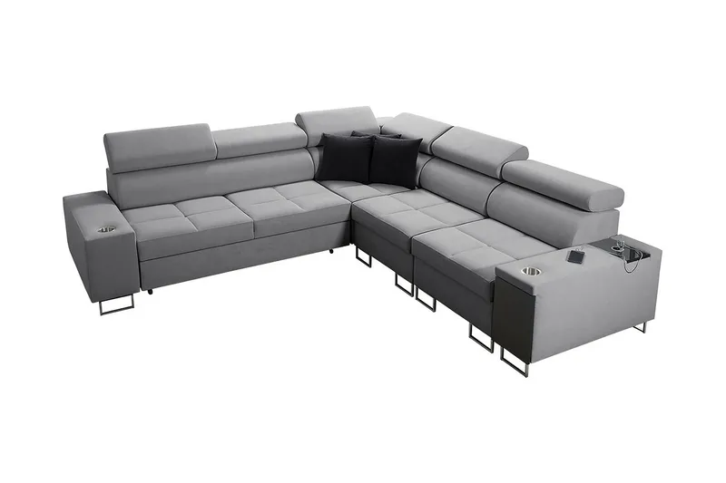 Morenia 4-sits Hörnbäddsoffa Höger - Ljusgrå - Möbler - Soffa - Bäddsoffa