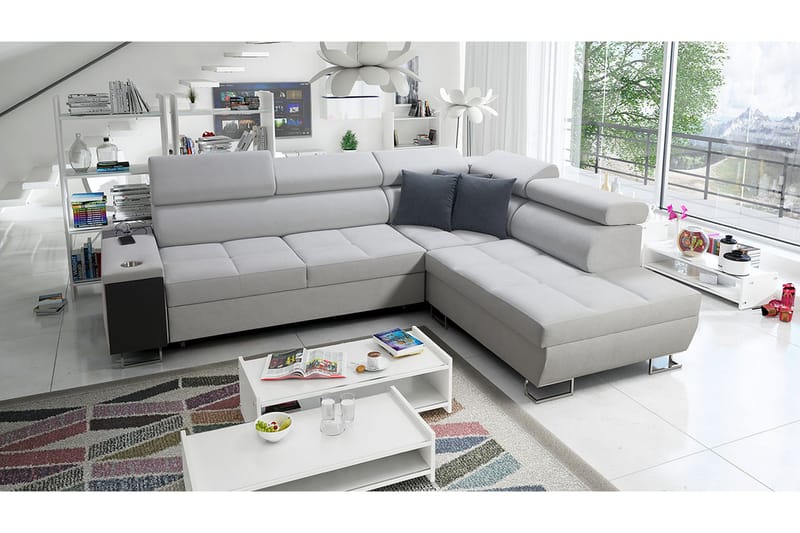 Morenia 4-sits Hörnbäddsoffa Höger - Vit - Möbler - Soffa - Bäddsoffa