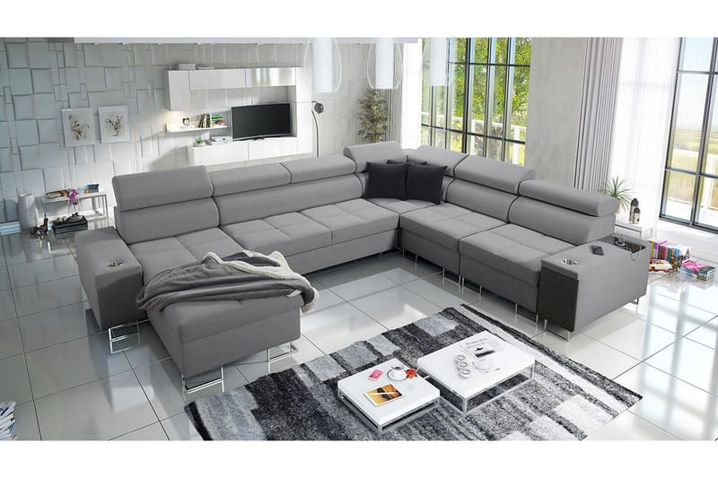 Morenia 4-sits Hörnbäddsoffa Vänster - Ljusgrå - Möbler - Soffa - Bäddsoffa