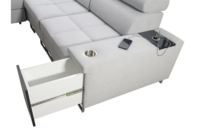 Morenia 4-sits Hörnbäddsoffa Vänster - Svart - Möbler - Soffa - Bäddsoffa