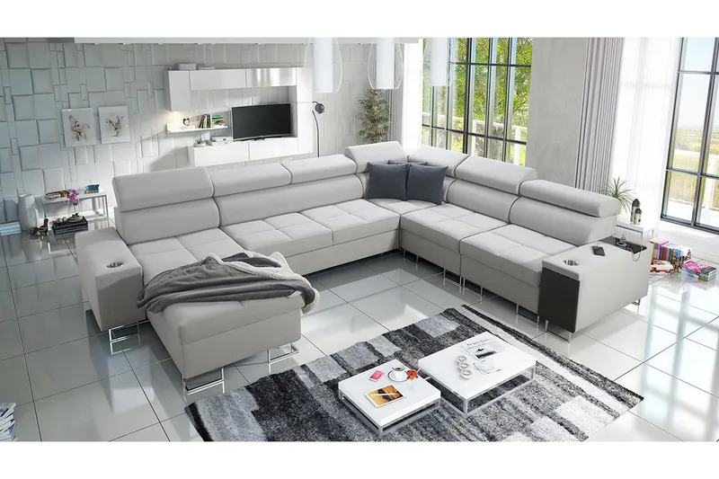 Morenia 4-sits Hörnbäddsoffa Vänster - Vit - Möbler - Soffa - Bäddsoffa