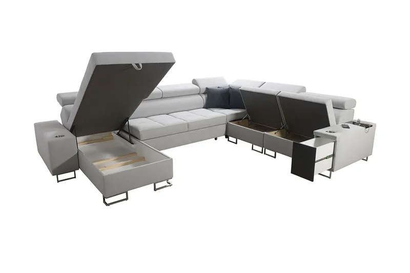 Morenia 4-sits Hörnbäddsoffa Vänster - Vit - Möbler - Soffa - Bäddsoffa