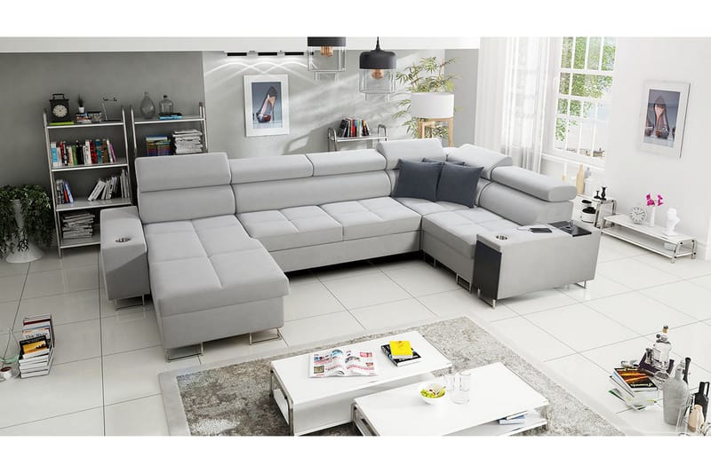 Morenia 4-sits Hörnbäddsoffa Vänster - Vit - Möbler - Soffa - Bäddsoffa