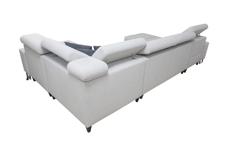 Morenia 4-sits Vänstervänd Bäddsoffa 127x284 cm med Förvaring i Tyg - Svart - Möbler - Soffa - Bäddsoffa