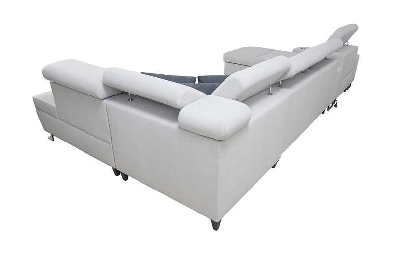 Morenia 6-sits Bäddsoffa - Vit - Bäddsoffa - Bäddsoffa divan - Sammetssoffa