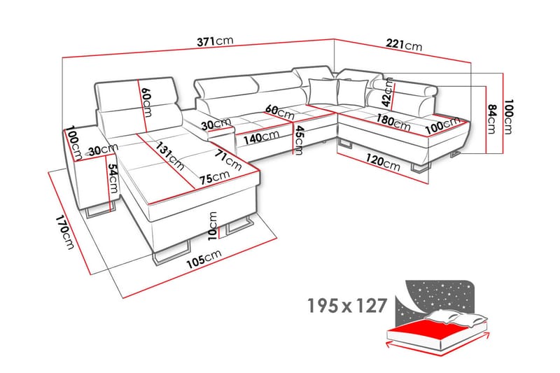 Morenia 6-sits Bäddsoffa - Vit - Bäddsoffa - Bäddsoffa divan - Sammetssoffa