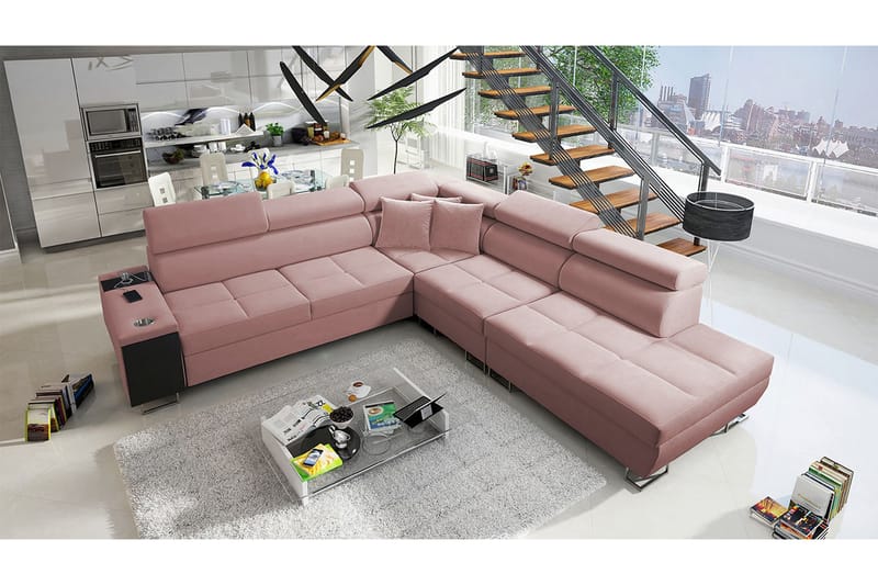 Morenia Bäddsoffa m. Schäslong L-formad - Möbler - Soffa - Bäddsoffa