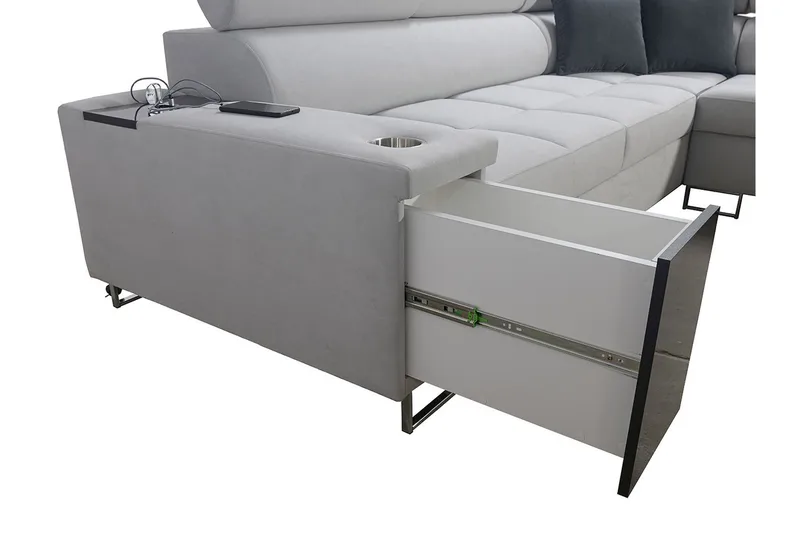 Morenia Bäddsoffa m. Schäslong L-formad - Möbler - Soffa - Bäddsoffa