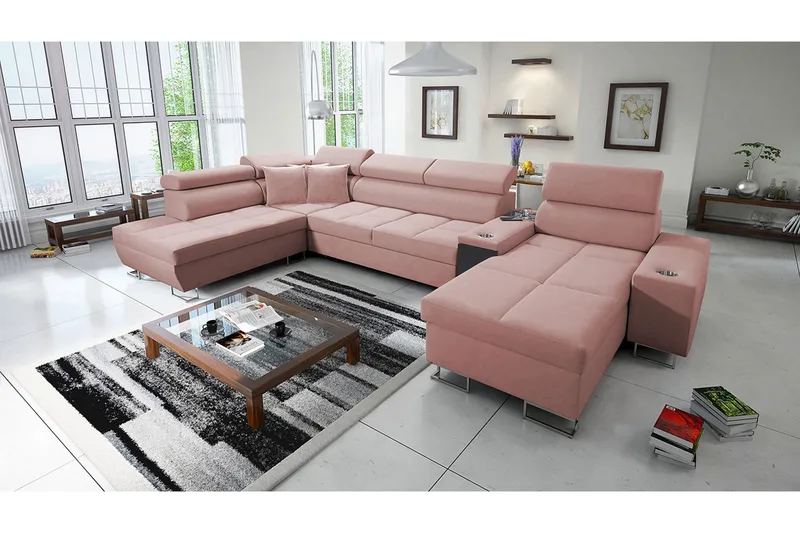 Morenia Bäddsoffa - Rosa - Möbler - Soffa - Bäddsoffa