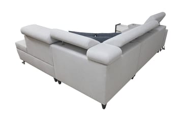 Morenia Högervänd Bäddsoffa 127x210 cm med Förvaring i Tyg - Grå - Möbler - Soffa - Bäddsoffa