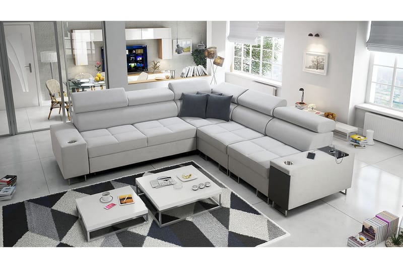 Morenia Hörnbäddsoffa Vänster - Vit - Möbler - Soffa - Bäddsoffa