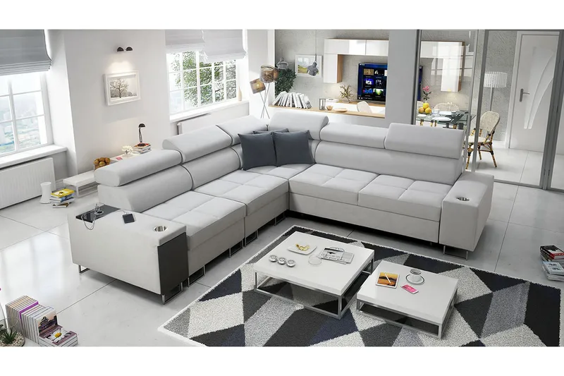 Morenia Hörnbäddsoffa - Vit - Möbler - Soffa - Bäddsoffa