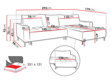 Morvian 3-sits Bäddsoffa med divan - brun - Möbler - Soffa - Bäddsoffa