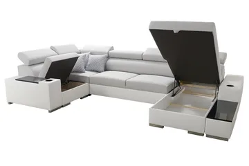 Mumtaz U-Bäddsoffa Divan Vänster - Ljusgrå/Vit - Möbler - Soffa - Bäddsoffa