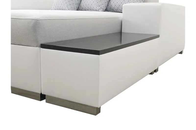 Mumtaz U-Bäddsoffa Divan Vänster - Ljusgrå/Vit - Möbler - Soffa - Bäddsoffa