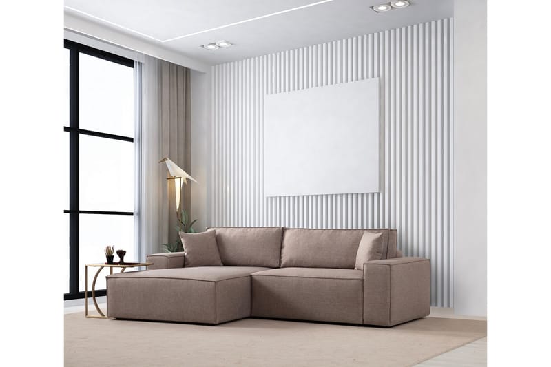 Munehiro Hörnbäddsoffa - Brun - Möbler - Soffa - Bäddsoffa