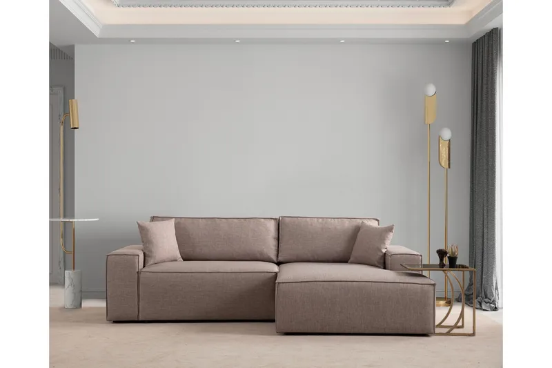 Munehiro Hörnbäddsoffa - Brun - Möbler - Soffa - Bäddsoffa