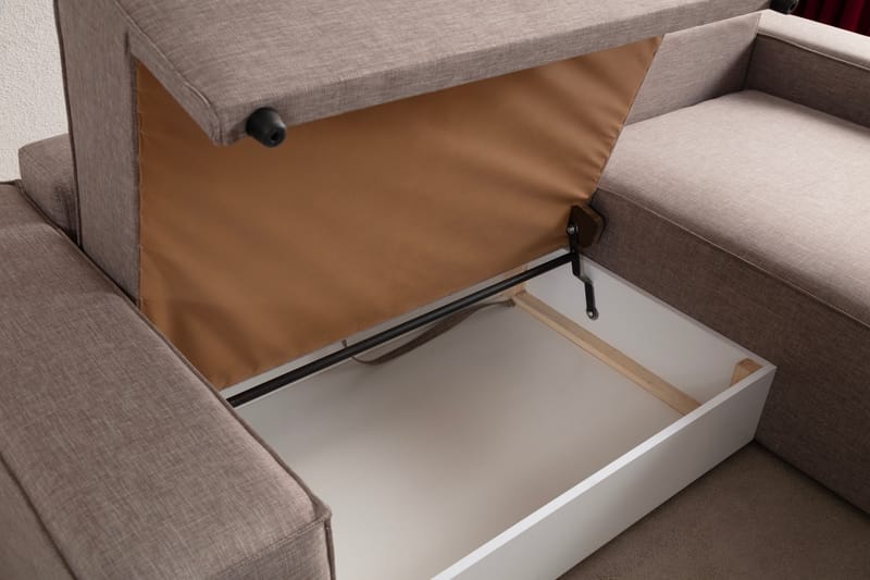 Munehiro Hörnbäddsoffa - Brun - Möbler - Soffa - Bäddsoffa