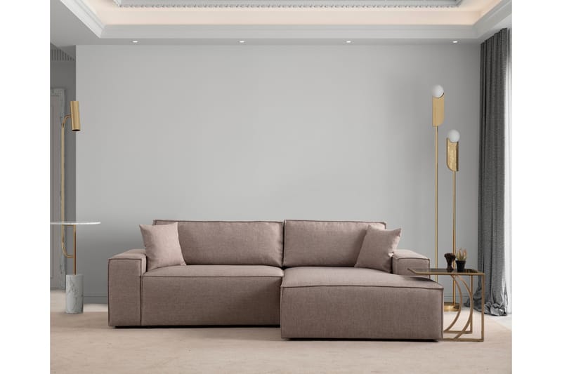 Munehiro Hörnbäddsoffa - Brun - Möbler - Soffa - Bäddsoffa
