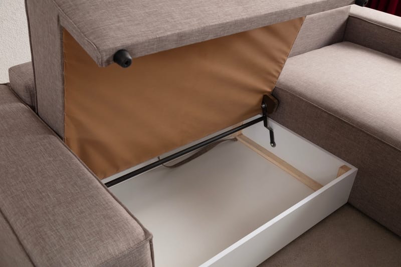 Munehiro Hörnbäddsoffa - Brun - Möbler - Soffa - Bäddsoffa