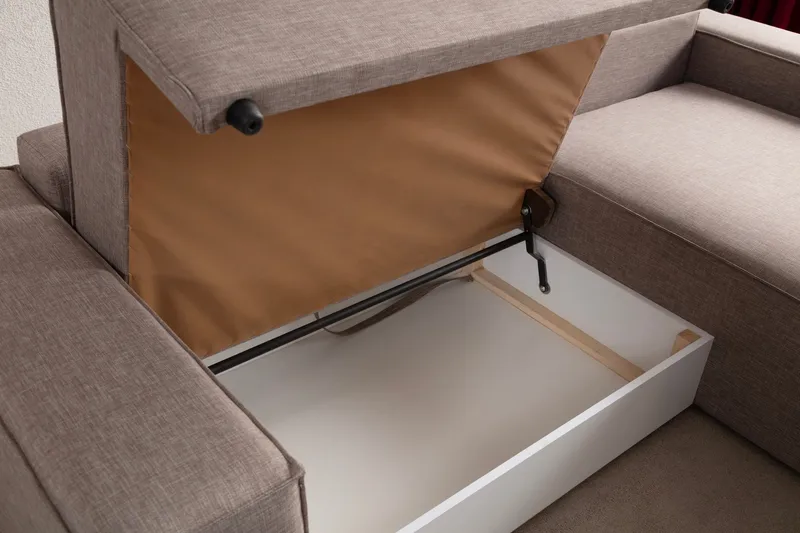Munehiro Hörnbäddsoffa - Brun - Möbler - Soffa - Bäddsoffa