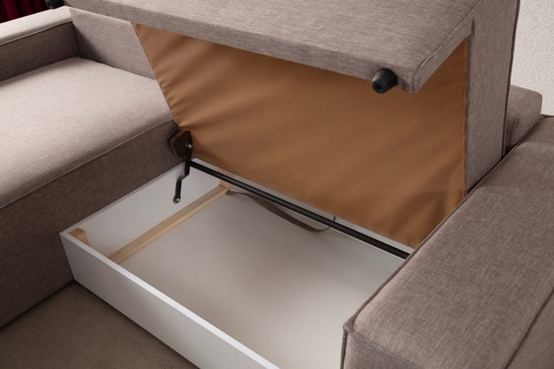 Munehiro Hörnbäddsoffa - Brun - Möbler - Soffa - Bäddsoffa