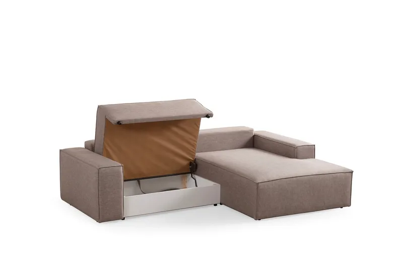 Munehiro Hörnbäddsoffa - Brun - Möbler - Soffa - Bäddsoffa