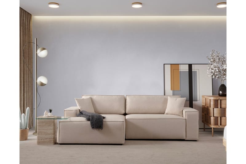 Munehiro Hörnbäddsoffa - Ecru - Möbler - Soffa - Bäddsoffa