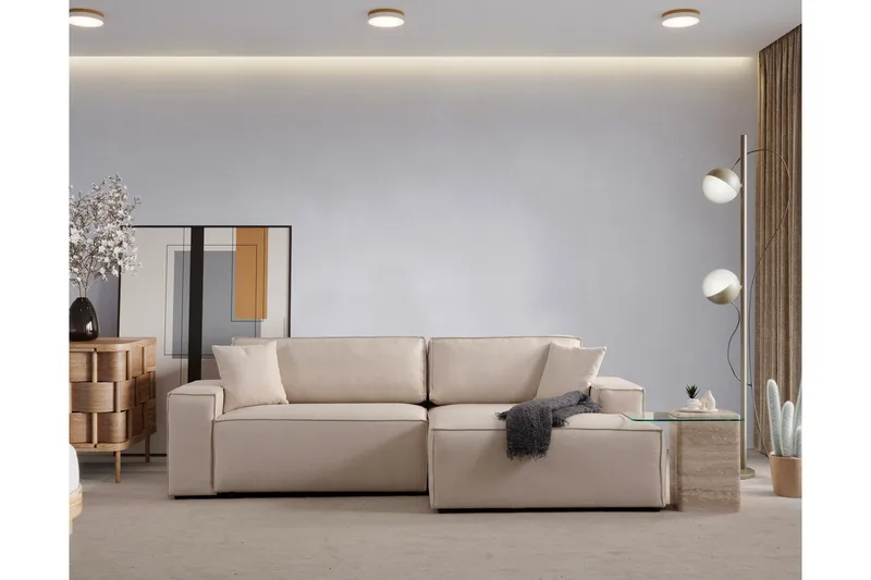 Munehiro Hörnbäddsoffa - Ecru - Möbler - Soffa - Bäddsoffa