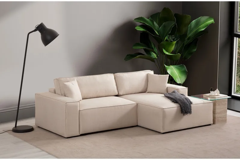 Munehiro Hörnbäddsoffa - Ecru - Möbler - Soffa - Bäddsoffa