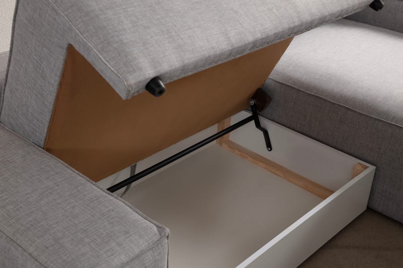 Munehiro Hörnbäddsoffa - Ljusgrå - Möbler - Soffa - Bäddsoffa
