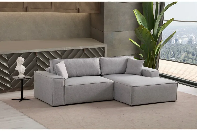 Munehiro Hörnbäddsoffa - Ljusgrå - Möbler - Soffa - Bäddsoffa