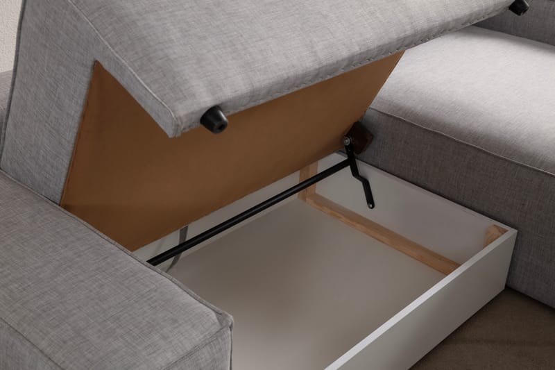Munehiro Hörnbäddsoffa - Ljusgrå - Möbler - Soffa - Bäddsoffa