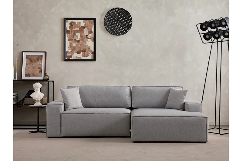 Munehiro Hörnbäddsoffa - Ljusgrå - Möbler - Soffa - Bäddsoffa