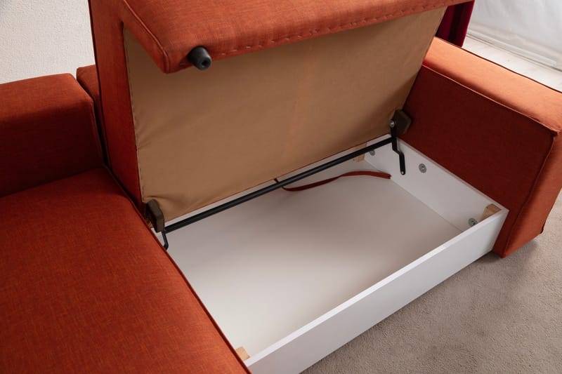 Munehiro Hörnbäddsoffa - Orange - Möbler - Soffa - Bäddsoffa