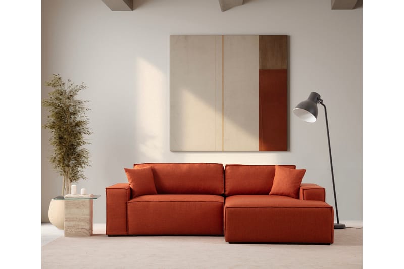 Munehiro Hörnbäddsoffa - Orange - Möbler - Soffa - Bäddsoffa