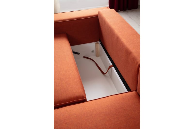 Munehiro Hörnbäddsoffa - Orange - Möbler - Soffa - Bäddsoffa