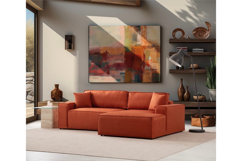 Munehiro Hörnbäddsoffa - Orange - Möbler - Soffa - Bäddsoffa