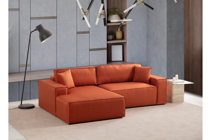 Munehiro Hörnbäddsoffa - Orange - Bäddsoffa - Hörnbäddsoffa