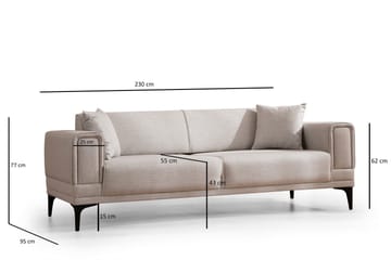 Naoko 3-sits Bäddsoffa - Beige - Möbler - Soffa - Bäddsoffa