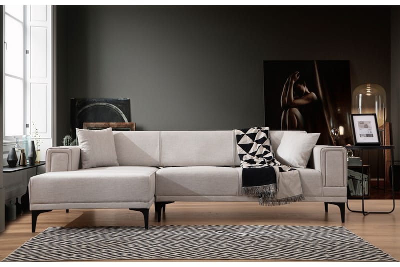 Naoko Bäddsoffa med divan - Beige - Möbler - Soffa - Bäddsoffa