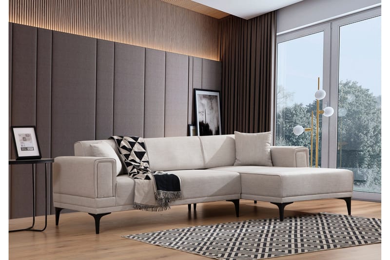 Naoko Bäddsoffa med divan - Beige - Möbler - Soffa - Bäddsoffa