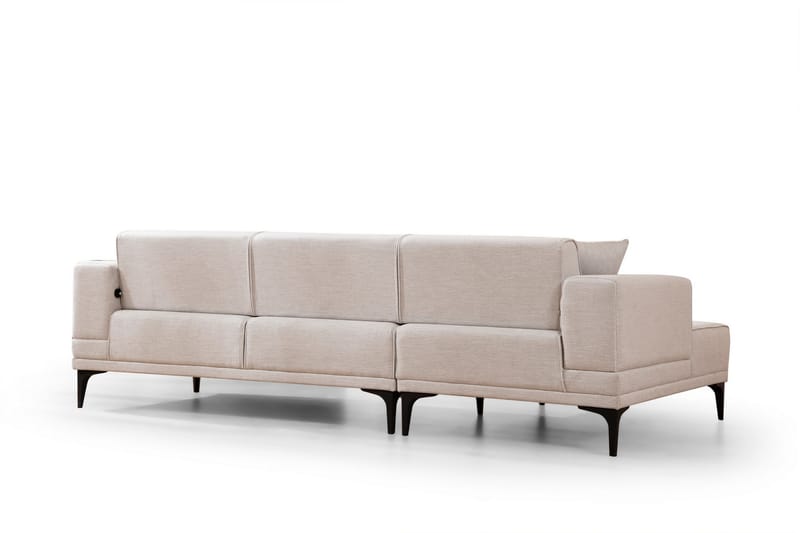 Naoko Bäddsoffa med divan - Beige - Bäddsoffa - Hörnbäddsoffa