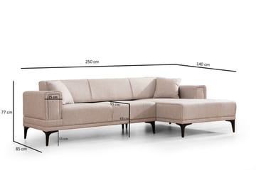Naoko Bäddsoffa med divan - Ljusbrun - Möbler - Soffa - Bäddsoffa