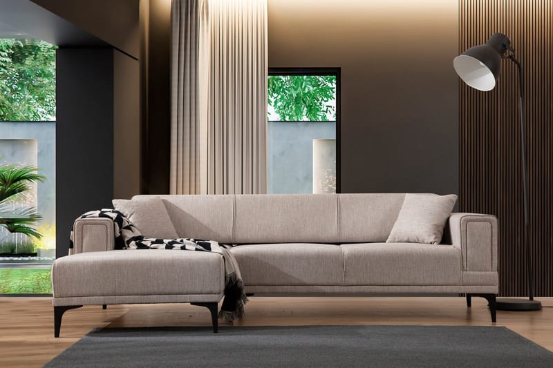 Naoko Bäddsoffa med divan - Ljusbrun - Möbler - Soffa - Bäddsoffa