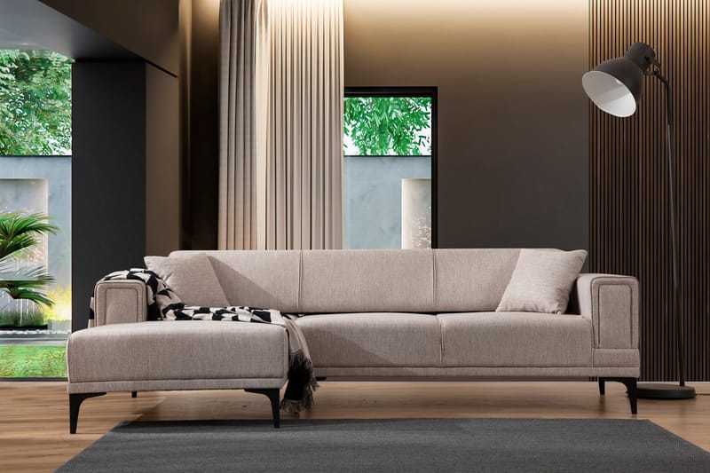 Naoko Bäddsoffa med divan - Ljusbrun - Möbler - Soffa - Bäddsoffa