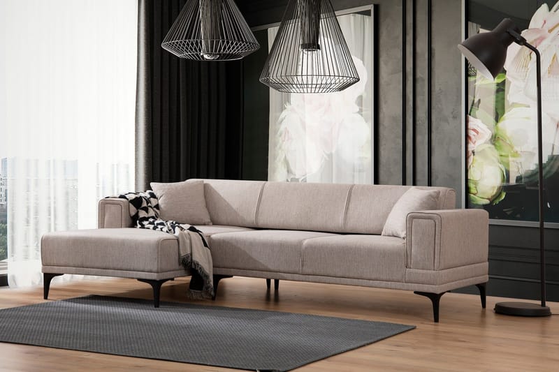 Naoko Bäddsoffa med divan - Ljusbrun - Möbler - Soffa - Bäddsoffa