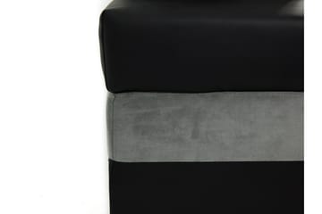 Naoma 3-sits Bäddsoffa med Divan L-formad Höger med Förvarin - Sammet/Grå - Möbler - Soffa - Bäddsoffa