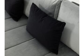 Naoma 3-sits Bäddsoffa med Divan L-formad Höger med Förvarin - Sammet/Grå - Möbler - Soffa - Bäddsoffa