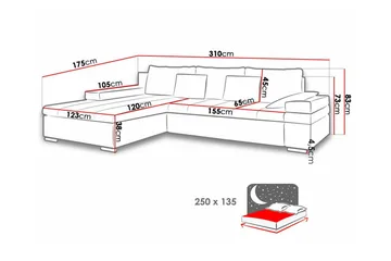 Naoma 3-sits Hörnbäddsoffa - Möbler - Soffa - Bäddsoffa